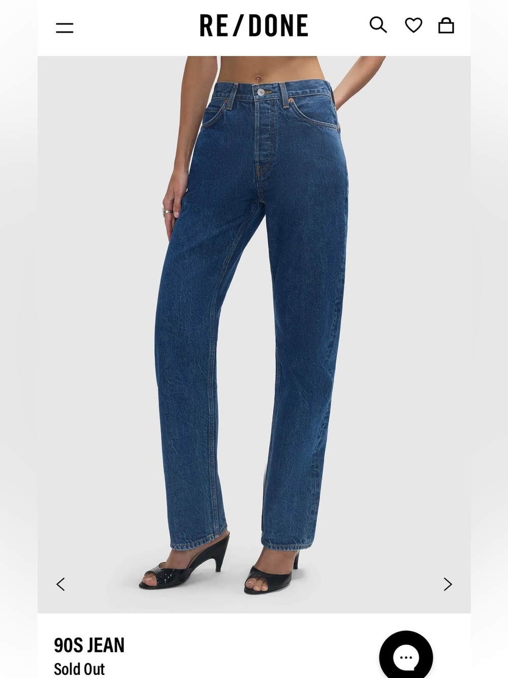 ⚡️BNWT Re/Done 90s Jeans in Rustic Indigo sz 27